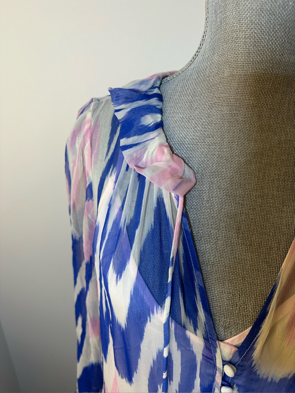 Anthropologie The Marais Printed Chiffon Maxi Dress size medium - Picture 7 of 15